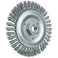 Weiler Wolverine 5" Knot Wire Wheel, Twist, .020" Steel Fill, 5/8"-11 UNC Nut 36295